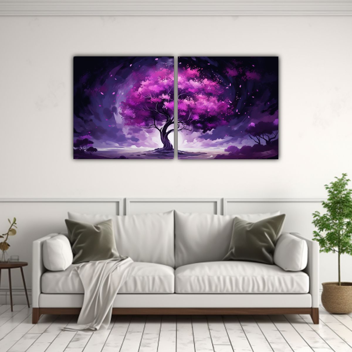 GENERICO - Pinturas De Lienzo De Dos Lienzos Inspiración Rectangular D 160x80cm