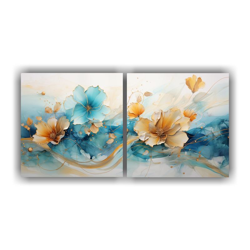 GENERICO - Pinturas Decorativas De Calidez Con Flores Abstractas En Tur 160x80cm