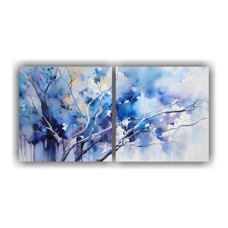 GENERICO - Diptico Espectacular Para Comedor Árbol De Eucalipto Pintur 160x80cm