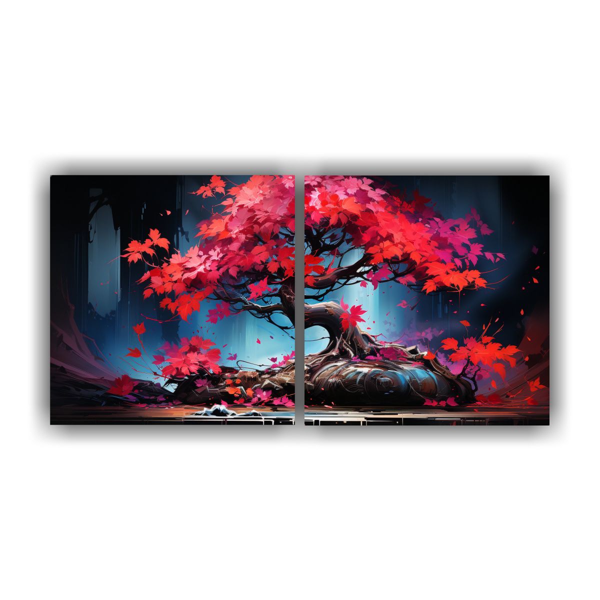 GENERICO - Pinturas De Decoración Minimalista En Fucsia Y Turquesa Com 160x80cm