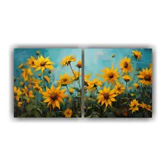 GENERICO - Cuadros Abstractos De Flores De Alcachofa De Jerusalén Con 160x80cm