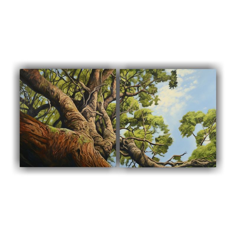 GENERICO - Cuadros Vanguardia Textura Kauri Tree Estilo Abstracto Pintu 160x80cm