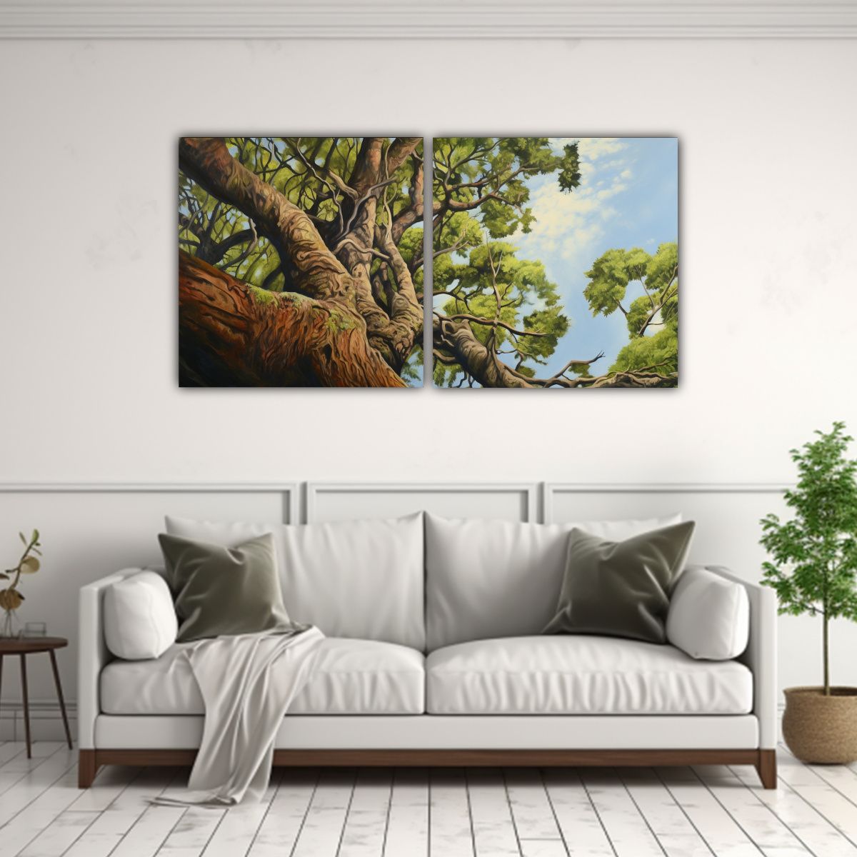 GENERICO - Cuadros Vanguardia Textura Kauri Tree Estilo Abstracto Pintu 160x80cm