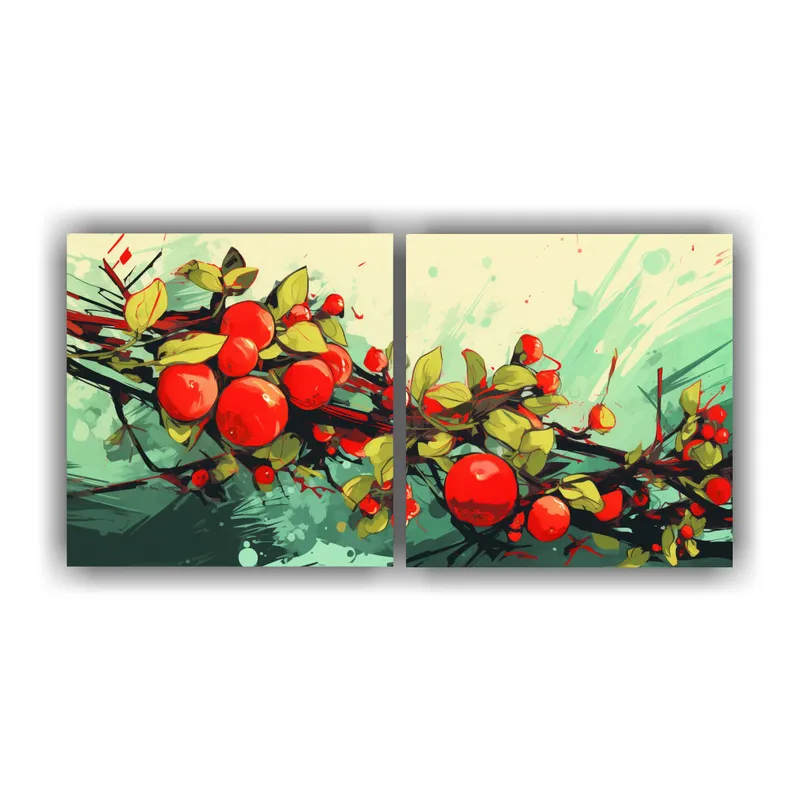 GENERICO - Pinturas Decorativas Inspiradas En Un árbol De Limón En Ve 160x80cm