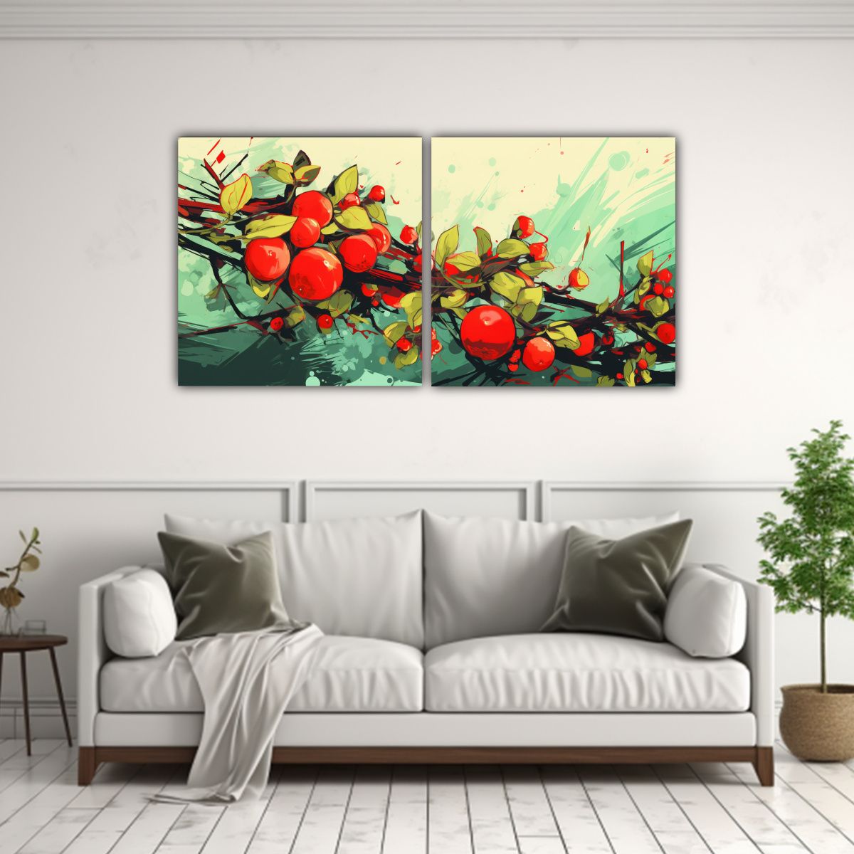 GENERICO - Pinturas Decorativas Inspiradas En Un árbol De Limón En Ve 160x80cm