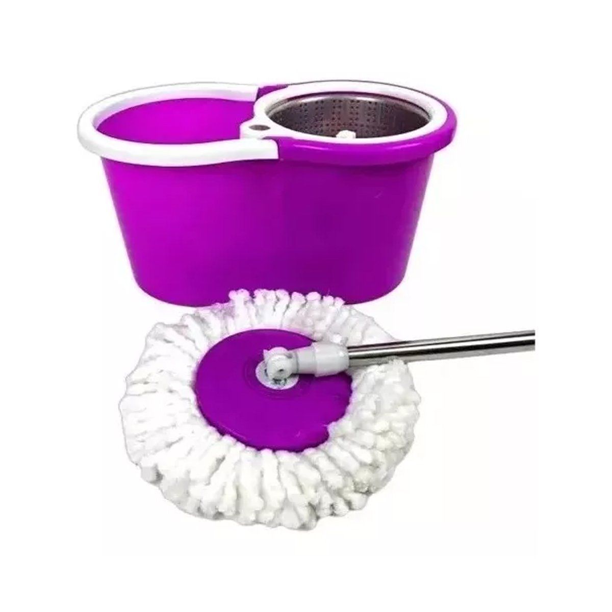 GENERICO - Mopa Trapeador Giratoria 360° Balde Canasto Y Dos Repuestos