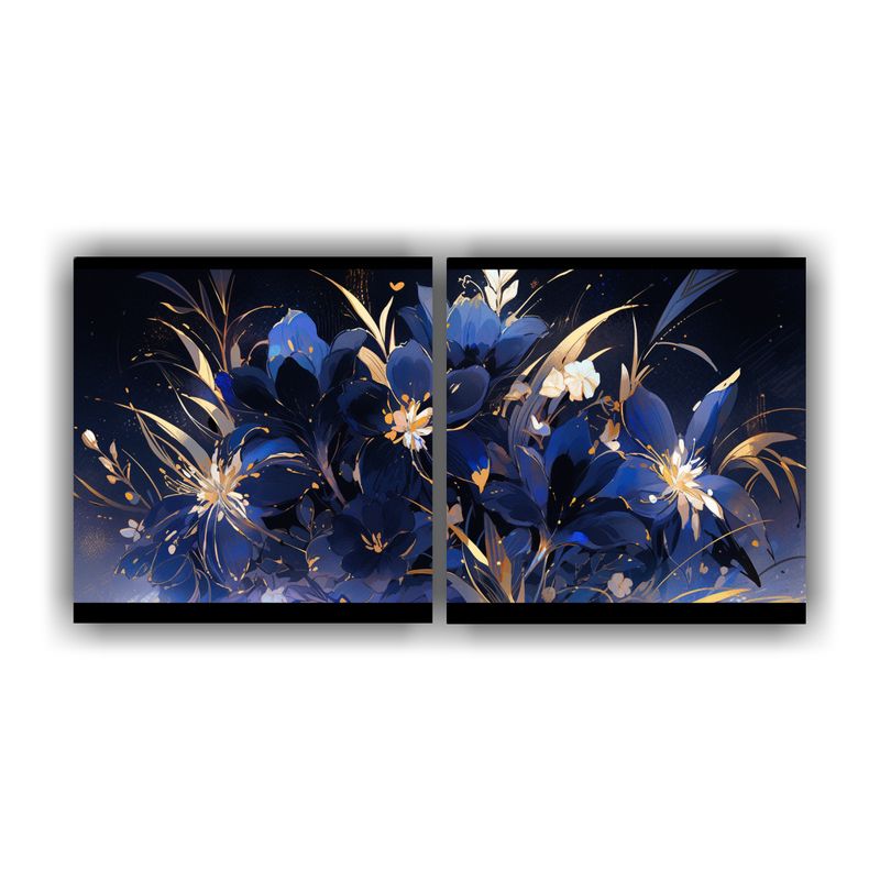GENERICO - Pinturas Decorativas Con Dos Telas En Bastidor De Colores Br 160x80cm