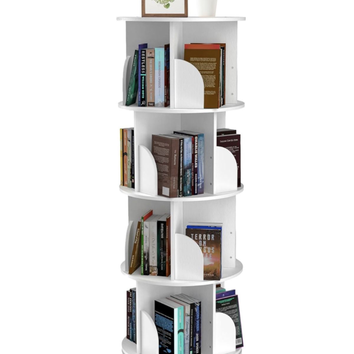 HOMER DESIGN - Biblioteca Giratoria Librero Organizador Libros Alto 129cm