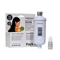 ALKANATUR - Filtro de agua para Ducha Agua Alcalina y Libre de Impurezas
