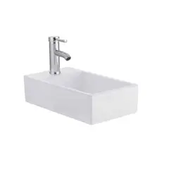 MODERN SPACE - Lavamanos Sobreponer Rectangular 45x25cm Con Griferia