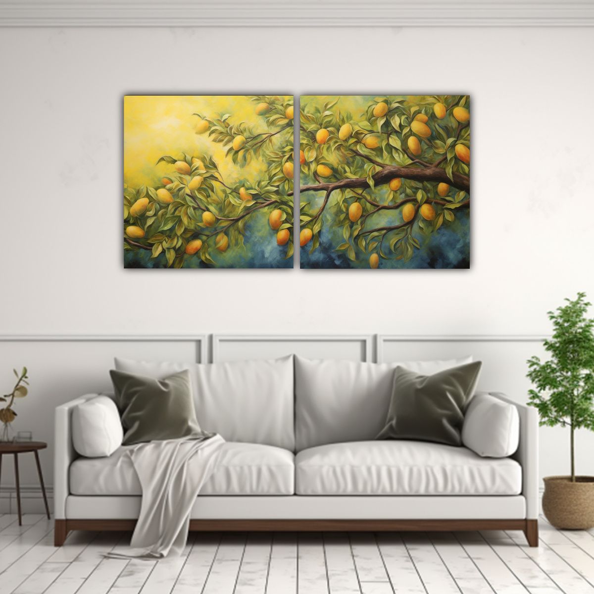 GENERICO - Cuadros De Dibujo Equilibrio Abstracto De Un Árbol De Mango 160x80cm