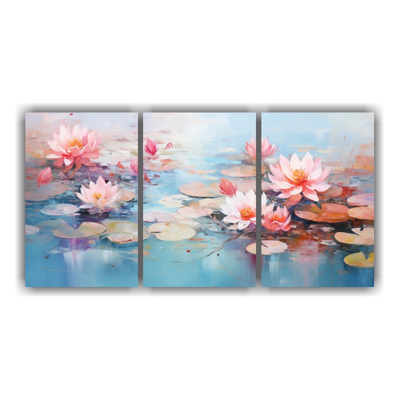 GENERICO - Pinturas Decorativas Con Tonos Visuales De Lirios De Agua Fl 240x120cm