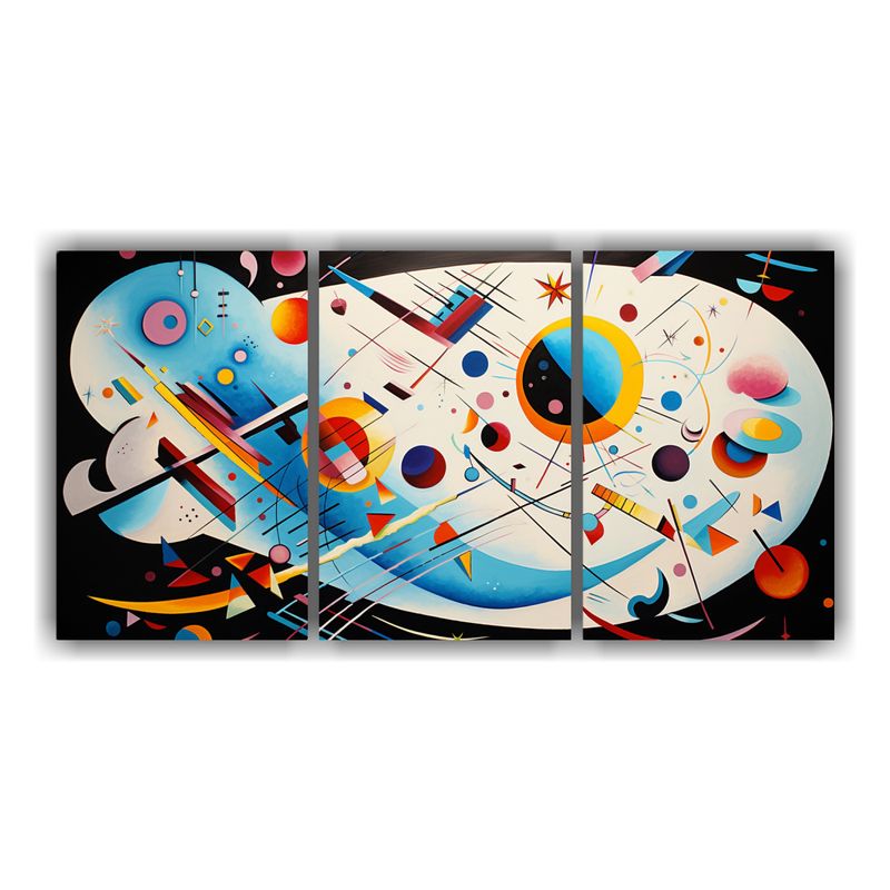 GENERICO - Conjunto De Pinturas Modernas Estilo Kandinsky Para Decoraci 240x120cm