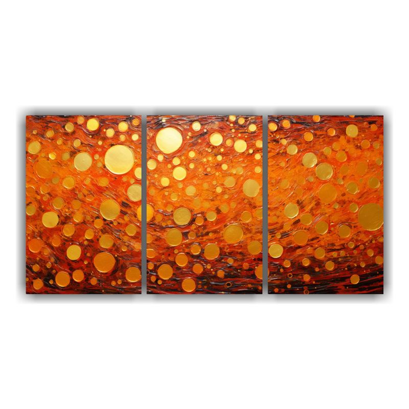 GENERICO - Tres Cuadros Tonos Majestuosas En El Estilo De Puntillismo L 240x120cm