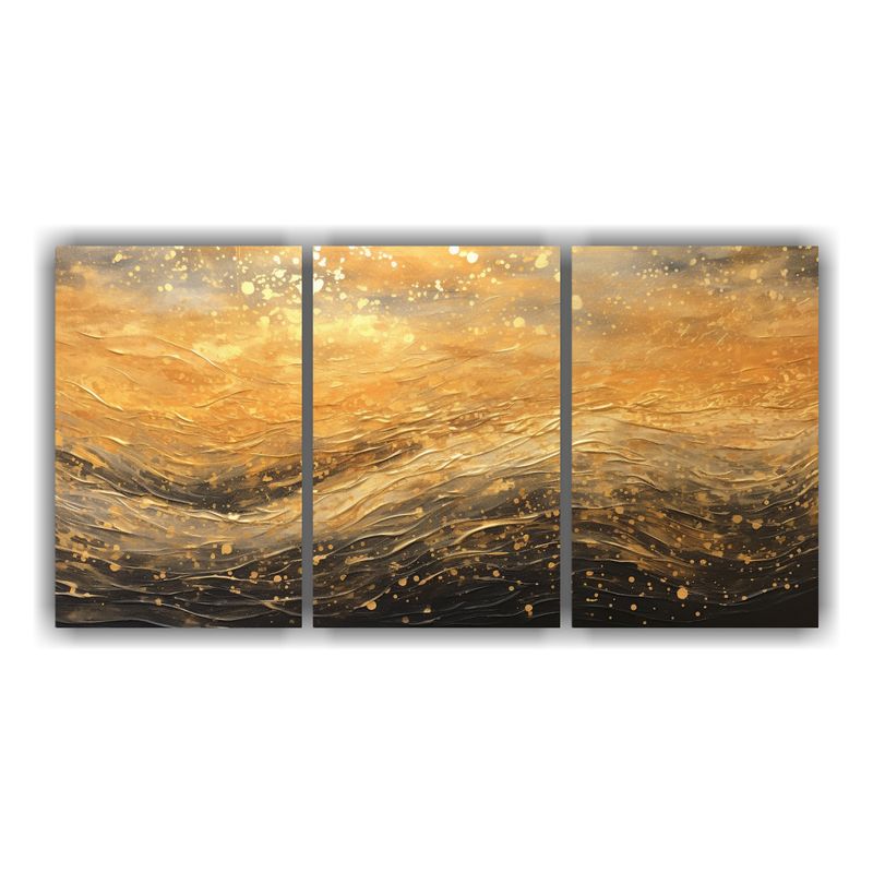 GENERICO - Set 3 Artes Patron Intenso Para Cocina Estilo Puntillismo Lu 240x120cm