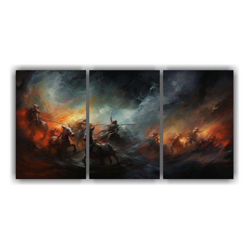 GENERICO - Pinturas Decorativas Impactantes De Tres Composiciones Abstr 240x120cm