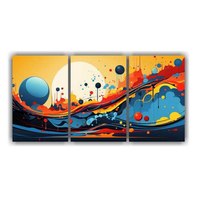 GENERICO - Pinturas De Estilo Pop Art Juvenil Vintage Abstracto Con Fon 240x120cm