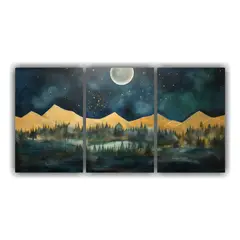 GENERICO - Cuadro Decorativo Abstracto Con Protagonismo De Paisaje De M 240x120cm