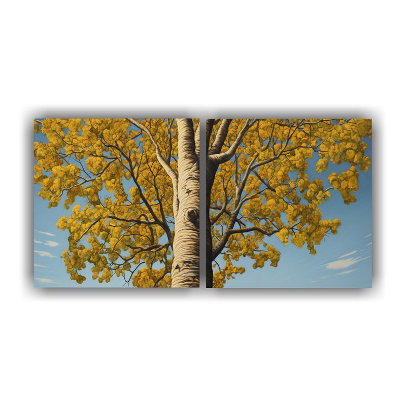GENERICO - Pintura Abstracta De árbol De álamo, Estilo óleo Detallad 160x80cm
