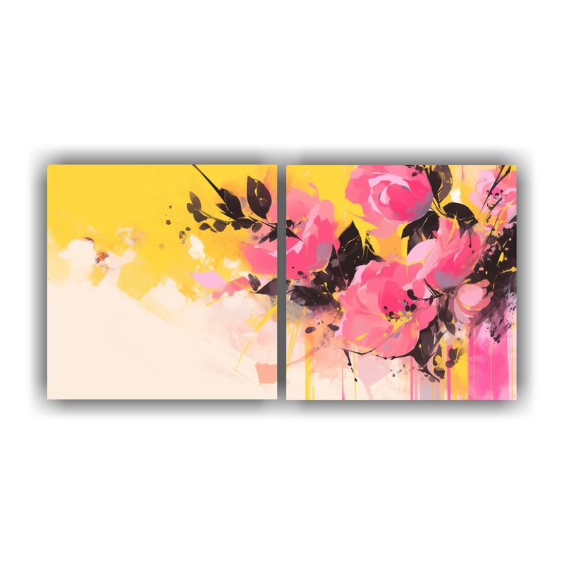 GENERICO - Pinturas Decorativas De 2 Bellas Artes Calidos Para Oficina  160x80cm