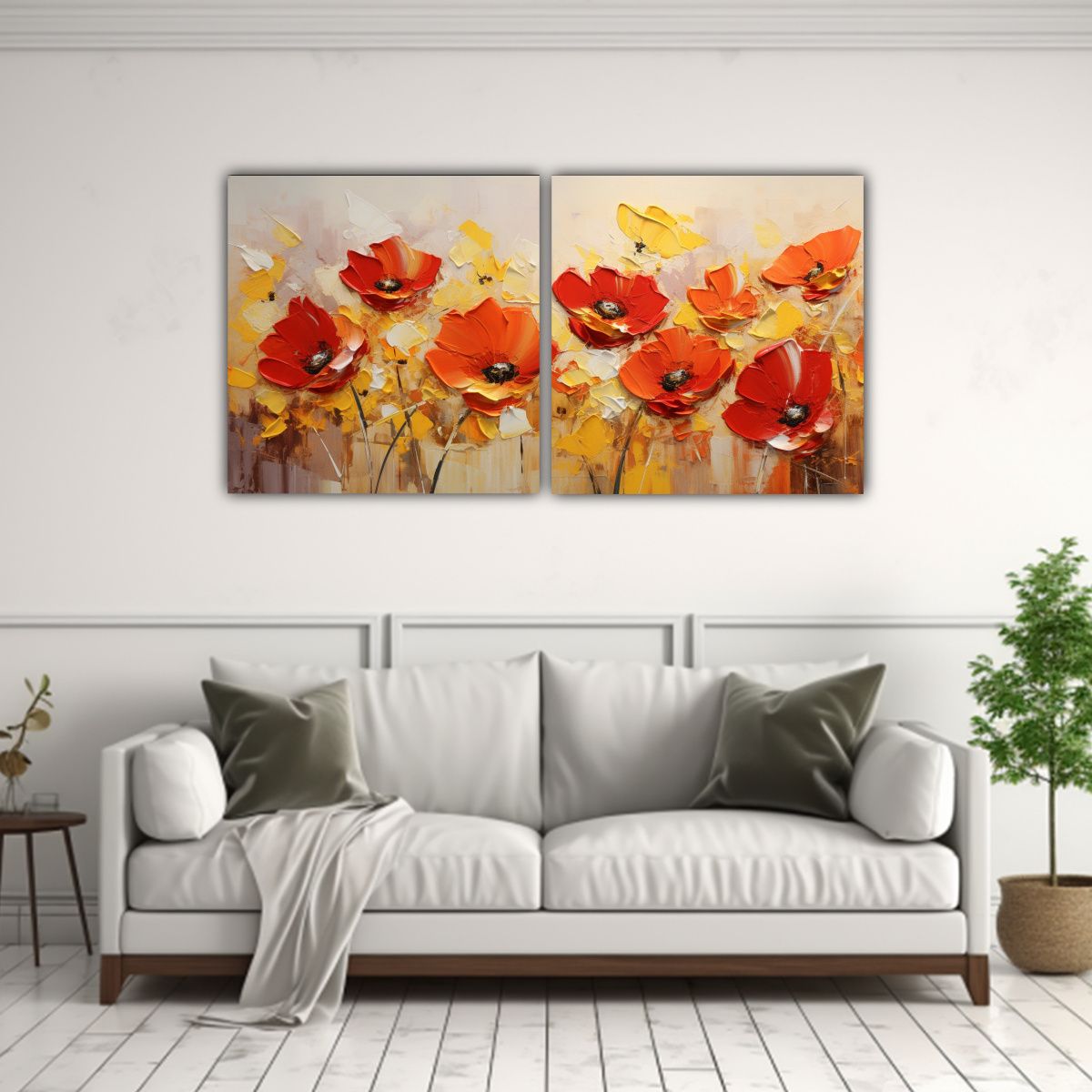 GENERICO - Conjunto De Telas En Bastidor Con Movimiento De Figuras, Pin 160x80cm