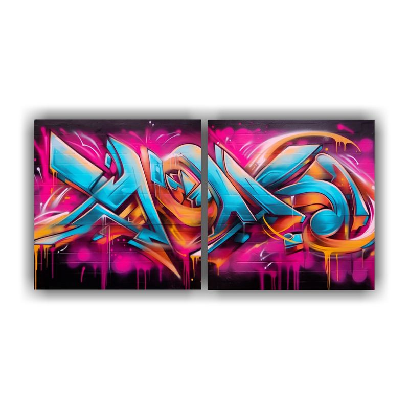 GENERICO - Pintura De Pared Graffiti Colorido Naturaleza Viva 160x80cm