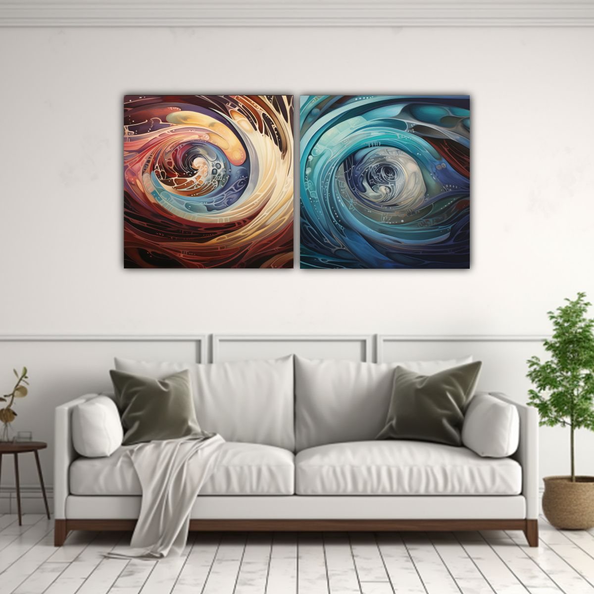 GENERICO - Cuadros Multicolor Inspirados En Patrones Abstractos Girator 160x80cm