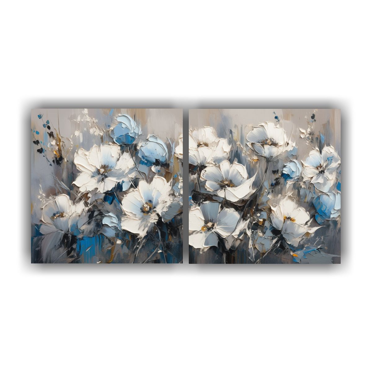 GENERICO - Pintura En Lienzo De Flores De Colores Vibrantes Estilo Deco 160x80cm