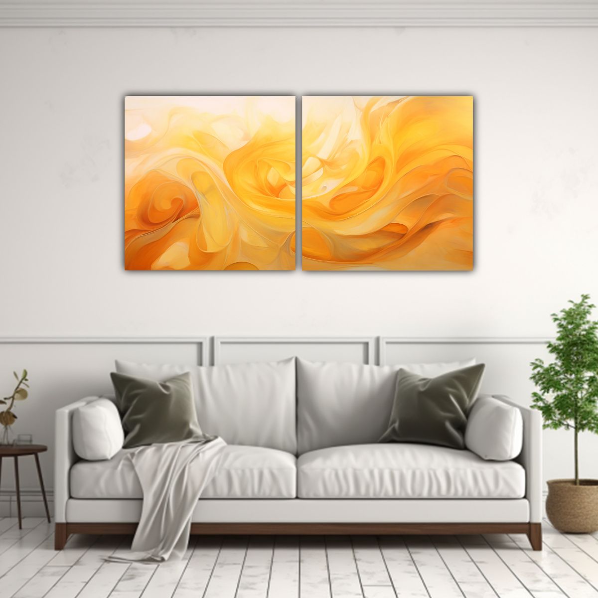 GENERICO - Conjunto 2 Lienzos Expresión Minimalista Patrones Abstracto 160x80cm