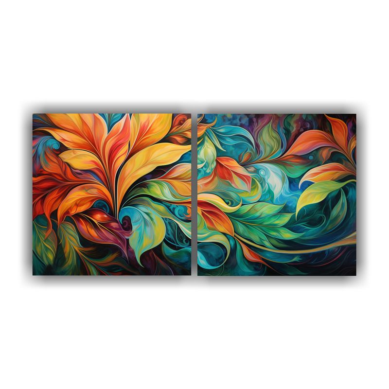 GENERICO - Cuadros De Decoración Con Patrones Abstractos Y Tropicales  160x80cm