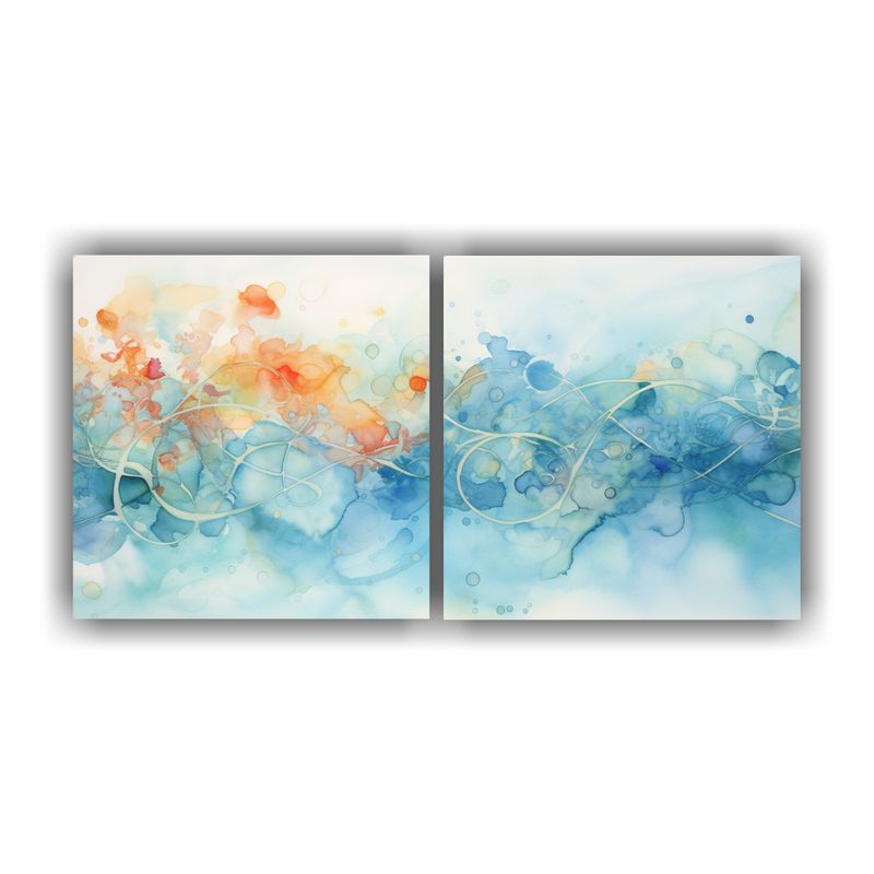 GENERICO - Cuadros Abstractos Con Patrones Giratorios Suaves Y Fluidos 160x80cm