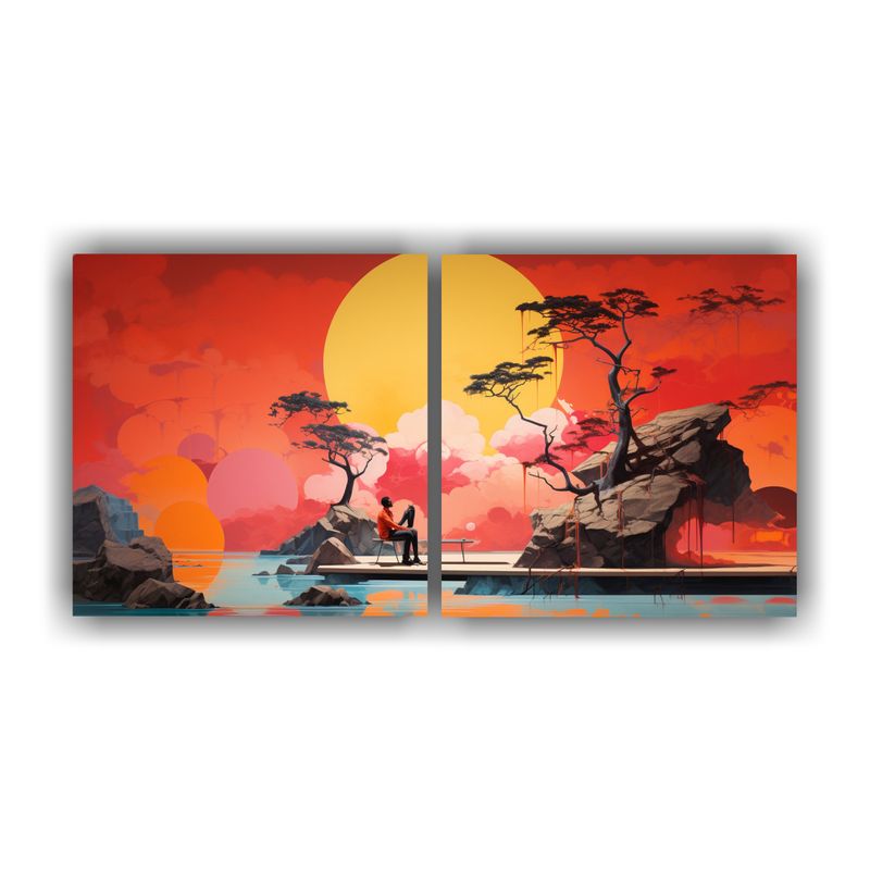 GENERICO - Pinturas Decorativas Temáticas Estrelladas Con Paleta De Co 160x80cm