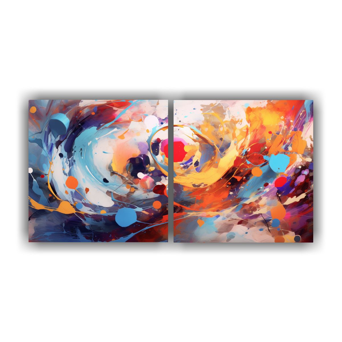 GENERICO - Pintura Moderna En Lienzo: Fascinante Representación Abstra 160x80cm