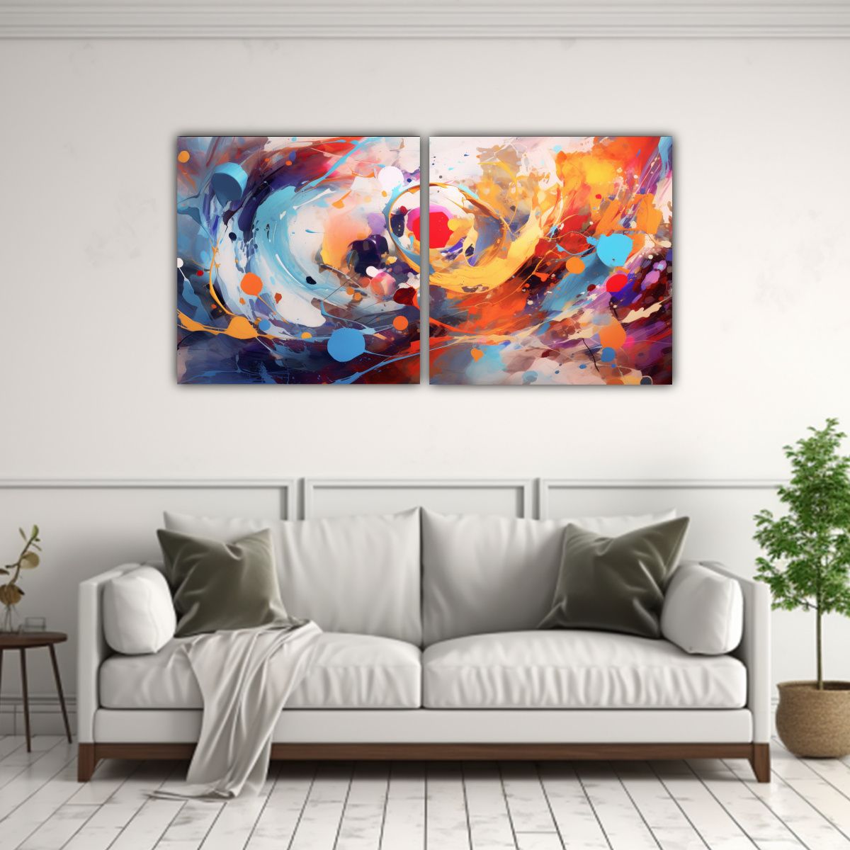 GENERICO - Pintura Moderna En Lienzo: Fascinante Representación Abstra 160x80cm