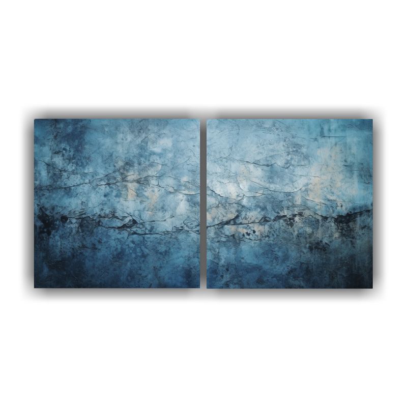 GENERICO - Díptico Vanguardia Para Oficina Abstracto Panorámico En Gr 160x80cm