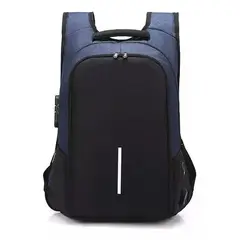 GENERICO - Mochila Ejecutiva Usb Porta Notebook Y Candado Gris