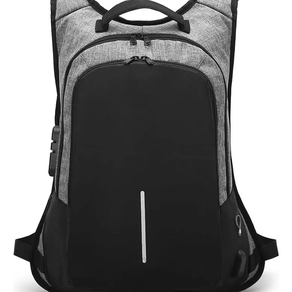 GENERICO - Mochila Ejecutiva Usb Porta Notebook Y Candado Gris