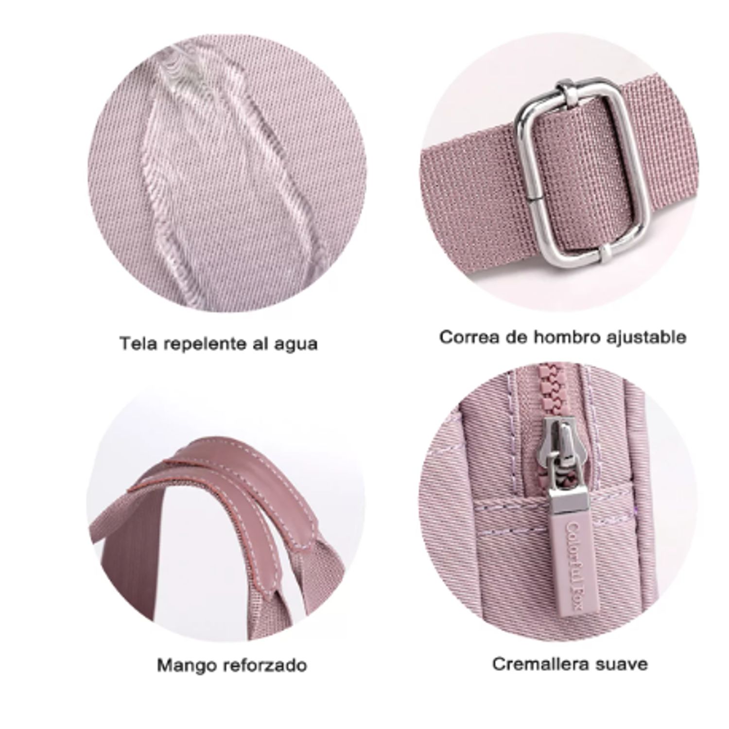 Bandolera 3 Capas Grande Bandolera Impermeable De 3 Capas Para Mujer - Grande, Color Negro, Con Correa Ajustable Bolso Cruzado Ajustable