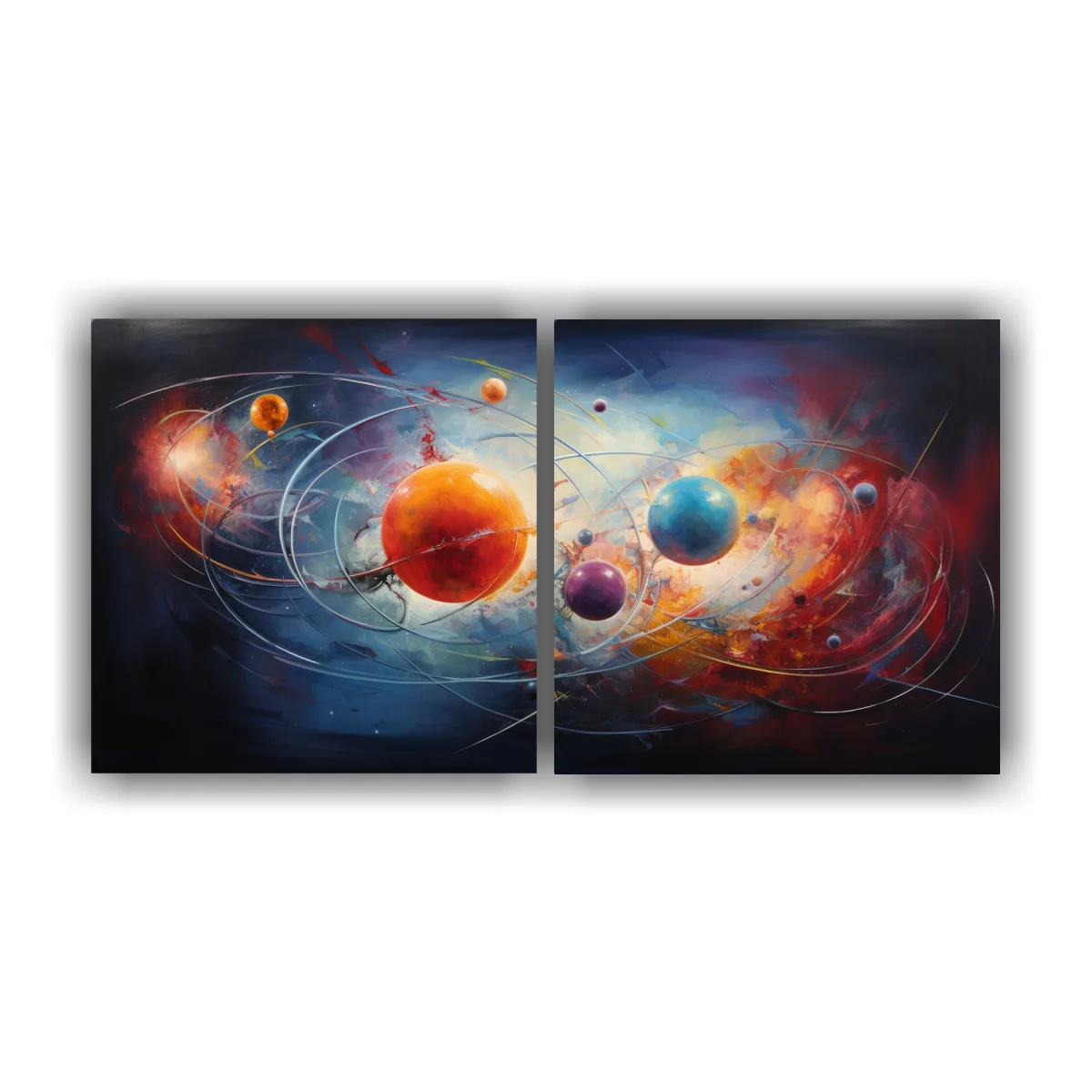 GENERICO - Pinturas Decorativas Abstracción Cósmica Sistema Planetari 160x80cm