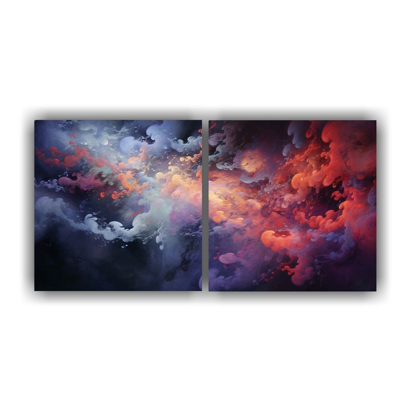GENERICO - Pinturas Decorativas De El Caos De Una Tormenta En Patrones  160x80cm