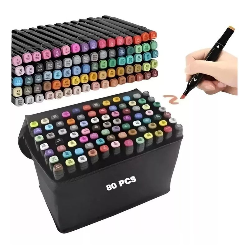 GENERICO - 80 Lapices Para Colorear Lapices Colores Plumones Marcador