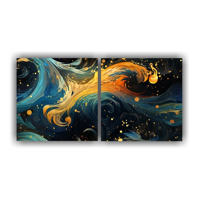 GENERICO - Pinturas Decorativas De Textura Fluida Con Formas De Elipse  160x80cm