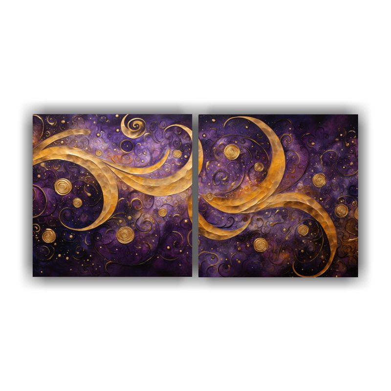 GENERICO - Pinturas Decorativas Conceptuales Dos Cuadros Espirales Maje 160x80cm