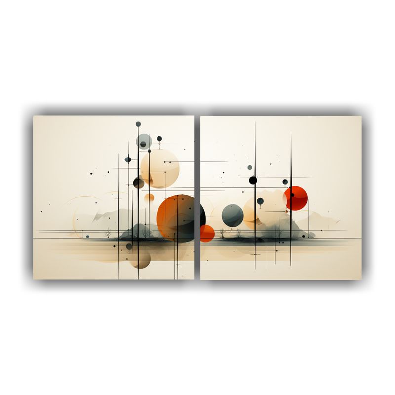 GENERICO - Cuadros Decorativos De Inspiración Geométrica Y Moderna 160x80cm