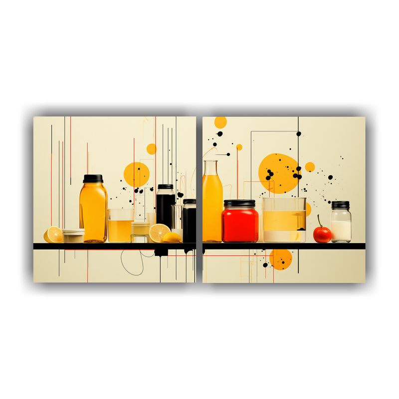 GENERICO - Cuadros Minimalistas Exclusivos De Fábrica De Jugos 160x80cm