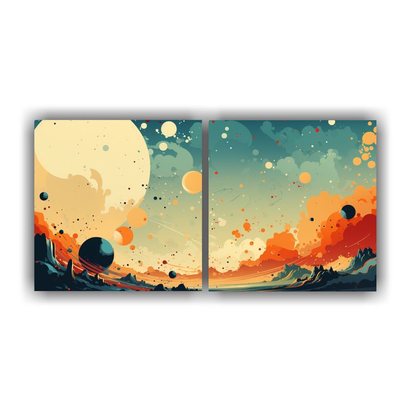GENERICO - Pinturas Decorativas Con Diseño Majestuoso De Fondo Retro Y 160x80cm
