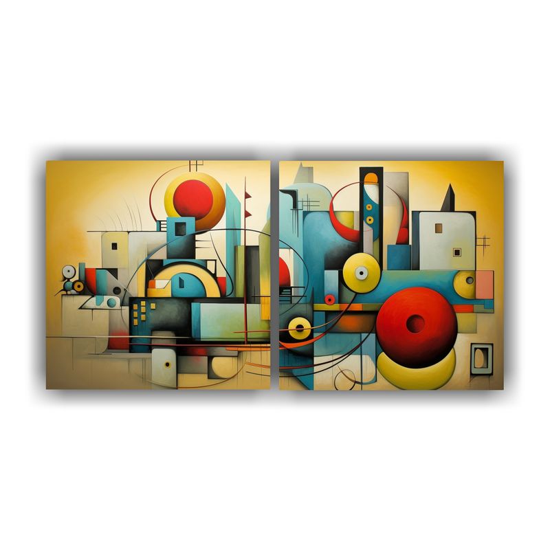 GENERICO - Artes De Pared De Alta Calidad Abstractas Multicolor 160x80cm