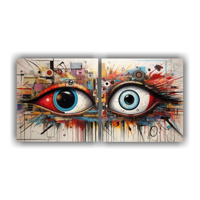 GENERICO - Pinturas De Ojos Abstractos Para Decoración De Pared 160x80cm