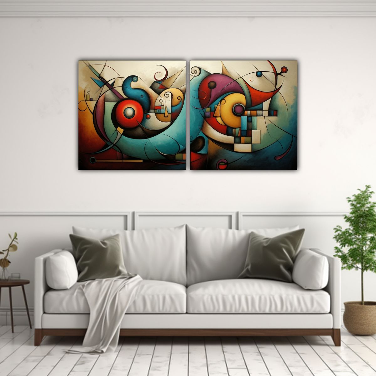 GENERICO - Pinturas En Relieve Abstractas Para Decoración, Set De 2 Li 160x80cm