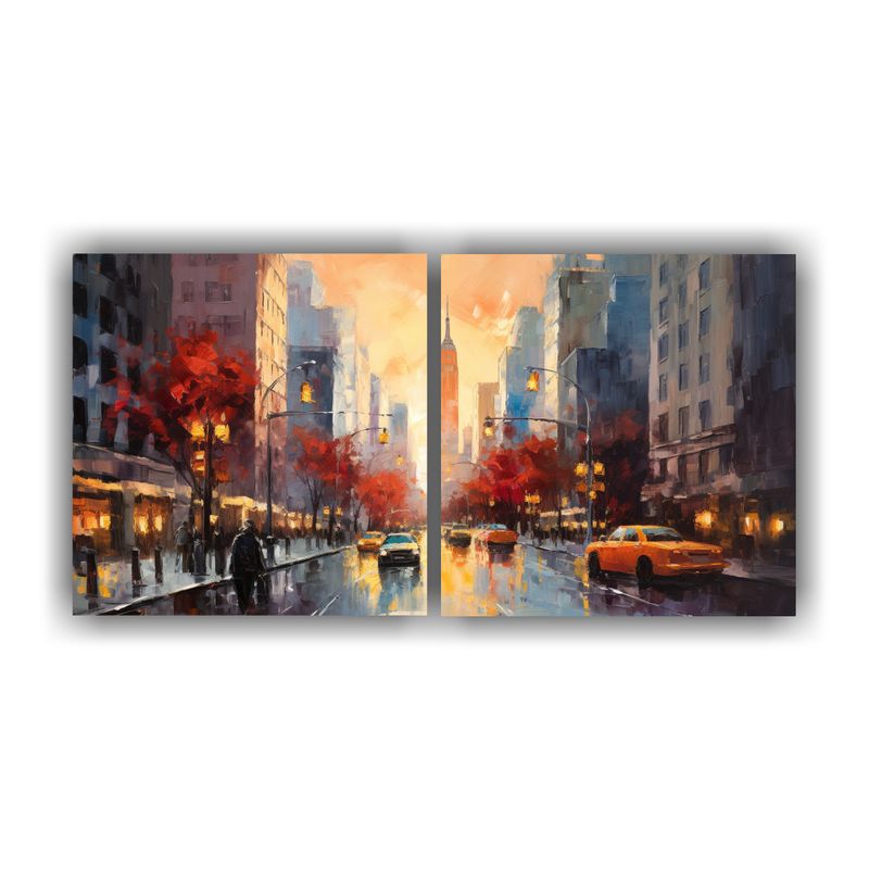 GENERICO - Pinturas Decorativas Con Efecto Visual De 5th Avenue En Lien 160x80cm